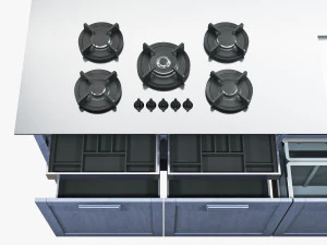 Key cucine metalwood type 1 3D Model