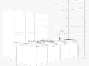 Key cucine metalwood type 1 3D-Modell