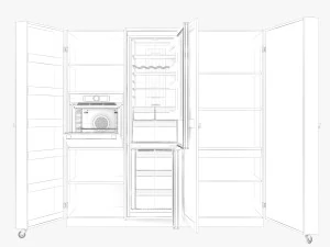 Key cucine metalwood type 1 3D Model