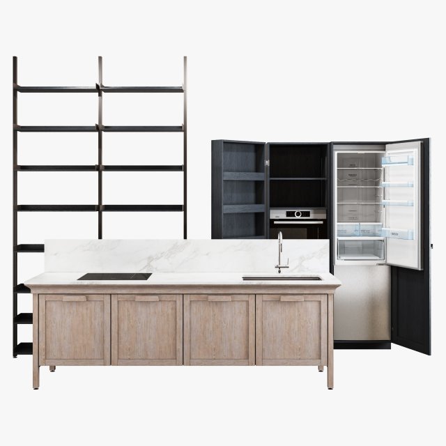 Key cucine metalwood type 2 Modello 3D .c4d .max .obj .3ds .fbx .stl .blend 