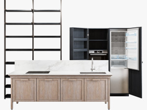 Key cucine metalwood type 2 3D Model