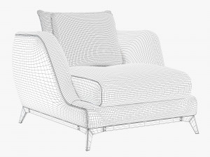 black tie brando armchair Modelo 3D