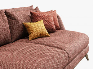 black tie brando sofa large 3D Model