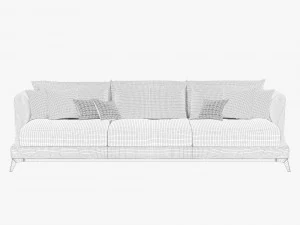 black tie brando sofa large 3D Model
