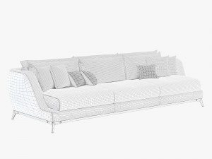 black tie brando sofa large 3Dモデル