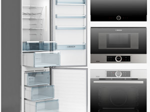 bosch series 8 kitchen appliances set 3D Model