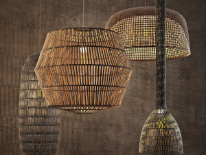 ay illuminate rattan lamp set 3D Model