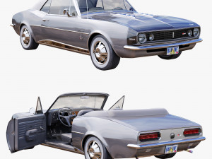 Chevrolet camaro 1967 convertible 3D Model