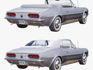 Chevrolet camaro 1967 convertible 3D Model