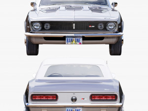 Chevrolet camaro 1967 convertible 3D Model