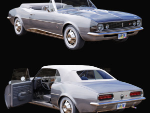 Chevrolet camaro 1967 convertible 3D Model