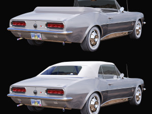 Chevrolet camaro 1967 convertible 3D Model