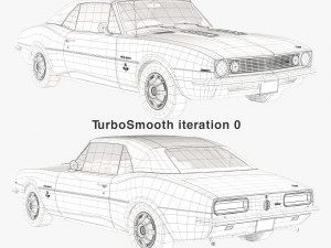 Chevrolet camaro 1967 convertible 3D Model