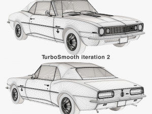 Chevrolet camaro 1967 convertible 3D Model