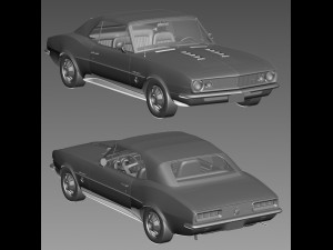 Chevrolet camaro 1967 convertible 3D Model