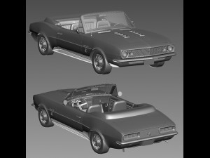 Chevrolet camaro 1967 convertible 3D Model