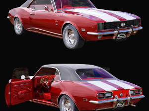 Chevrolet camaro 1968 3D 模型