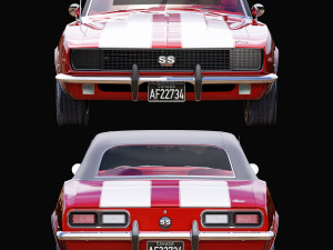 Chevrolet camaro 1968 3D 模型
