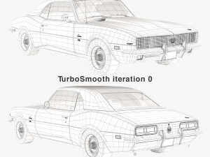 Chevrolet camaro 1968 3D 模型