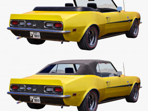 Chevrolet camaro yenko 1968 convertible 3D Model