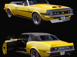 Chevrolet camaro yenko 1968 convertible 3D Model