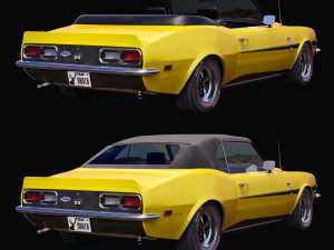 Chevrolet camaro yenko 1968 convertible 3D Model