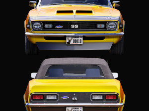 Chevrolet camaro yenko 1968 convertible 3D Model