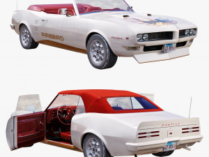 Pontiac firebird 1968 convertible custom 3D 模型