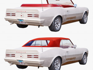 Pontiac firebird 1968 convertible custom 3D 模型