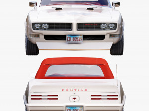 Pontiac firebird 1968 convertible custom 3D 模型