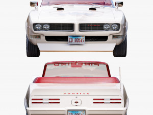 Pontiac firebird 1968 convertible custom 3D 模型