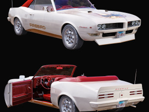 Pontiac firebird 1968 convertible custom 3D 模型
