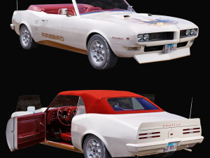 Pontiac firebird 1968 convertible custom 3D 模型