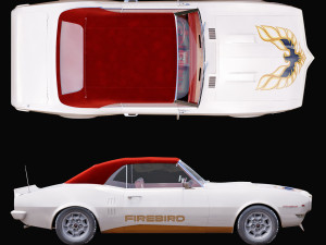 Pontiac firebird 1968 convertible custom 3D 模型