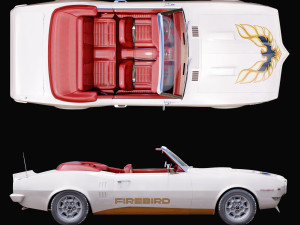 Pontiac firebird 1968 convertible custom 3D 模型