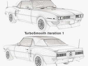 Pontiac firebird 1968 convertible custom 3D 模型