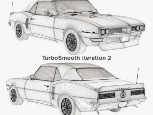 Pontiac firebird 1968 convertible custom 3D 模型