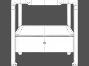 asian side table 001 3D Model