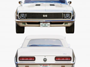 chevrolet camaro 1967 pace car 3D Model
