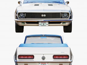 chevrolet camaro 1967 pace car 3D Model