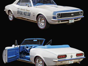 chevrolet camaro 1967 pace car 3D Model
