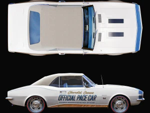 chevrolet camaro 1967 pace car 3D Model