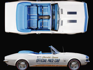 chevrolet camaro 1967 pace car 3D Model
