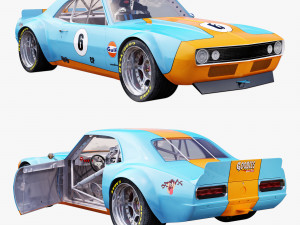 chevrolet camaro gulf racing 1968 3D Model