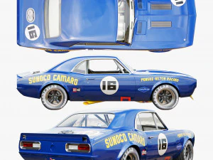 chevrolet camaro sunoco 1968 3D Model