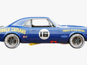 chevrolet camaro sunoco 1968 3D Model