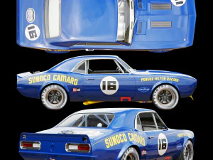 chevrolet camaro sunoco 1968 3D Model