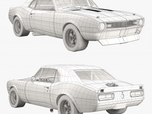 chevrolet camaro sunoco 1968 Model 3D