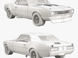 chevrolet camaro sunoco 1968 3D Model