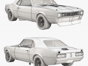 chevrolet camaro sunoco 1968 Model 3D